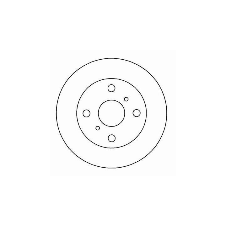 ABS 16015 Unventilated front brake disc 16015
