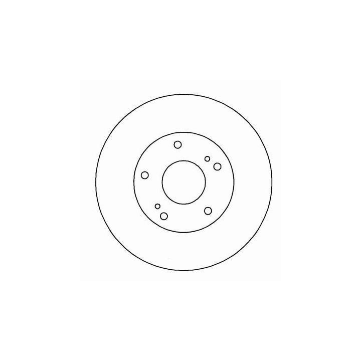 ABS 16494 Front brake disc ventilated 16494
