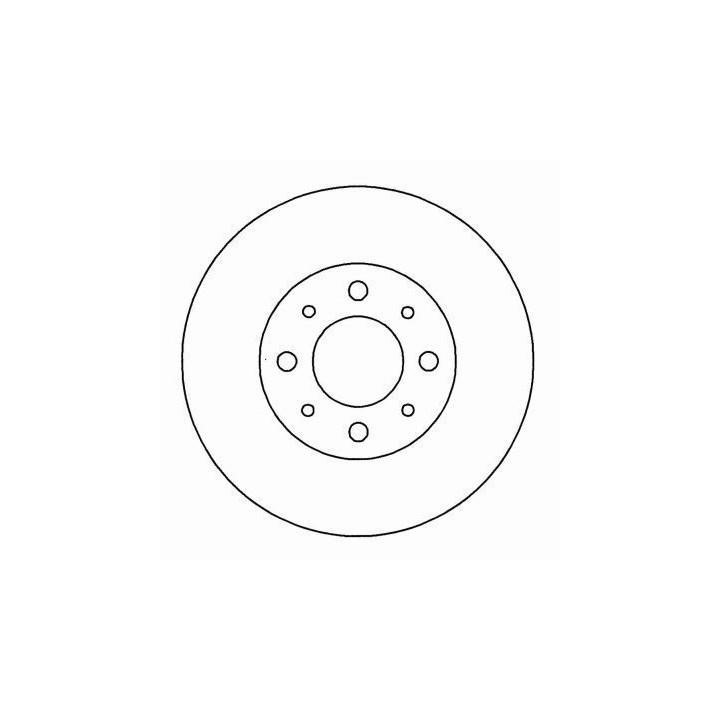 ABS 16222 Front brake disc ventilated 16222