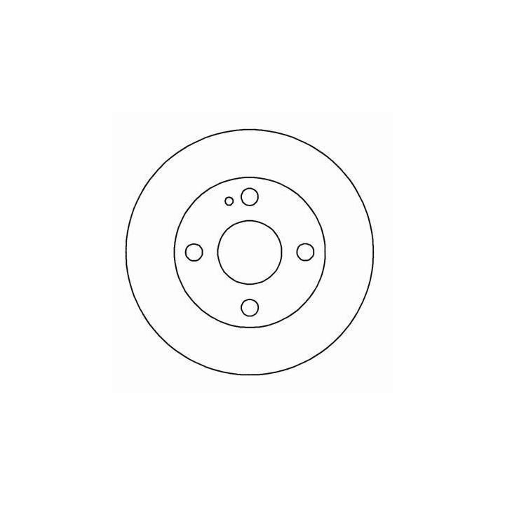ABS 16225 Unventilated front brake disc 16225