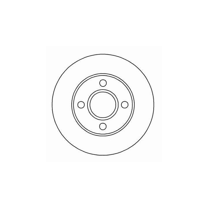 ABS 16226 Front brake disc ventilated 16226