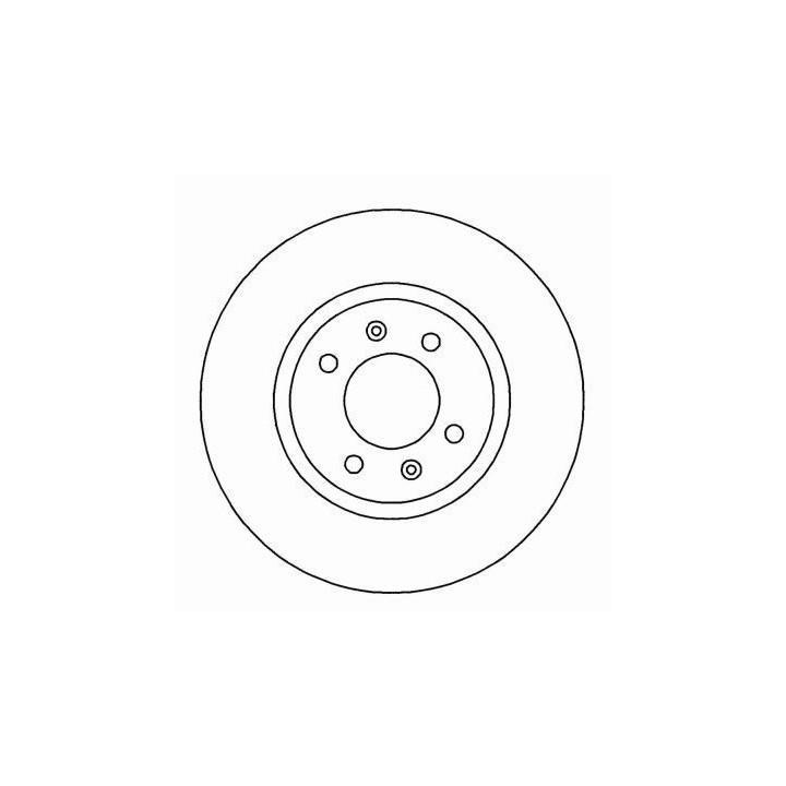 ABS 16649 Front brake disc ventilated 16649