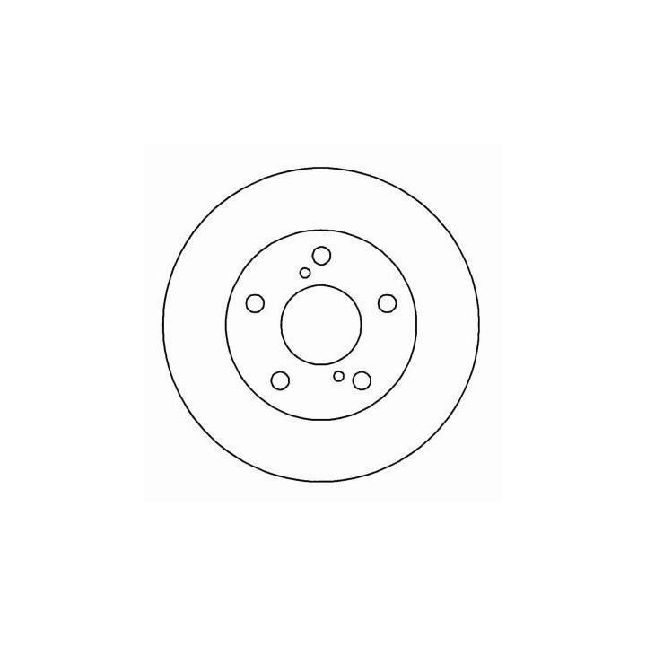 ABS 16232 Front brake disc ventilated 16232