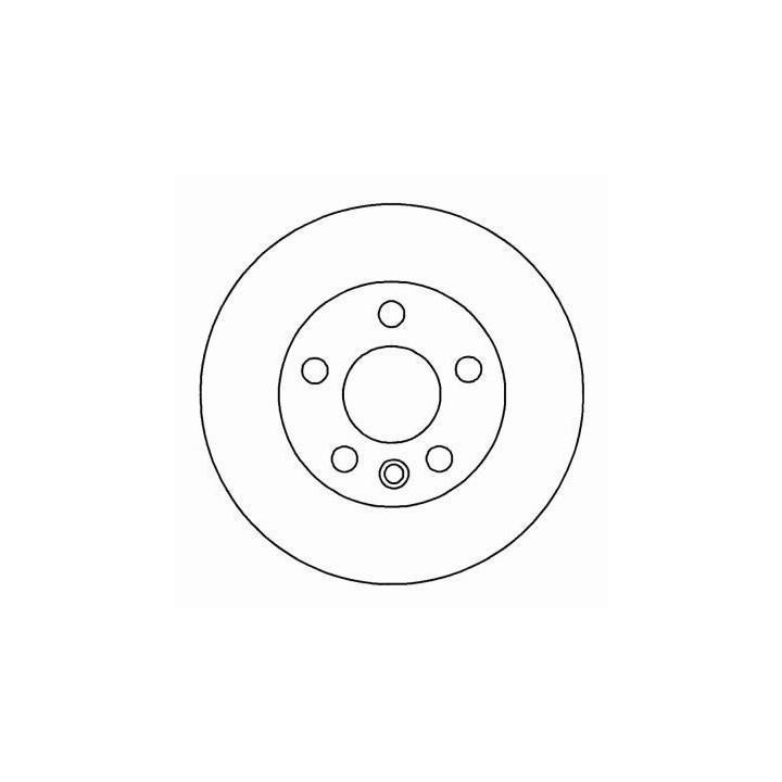 ABS 16657 Front brake disc ventilated 16657