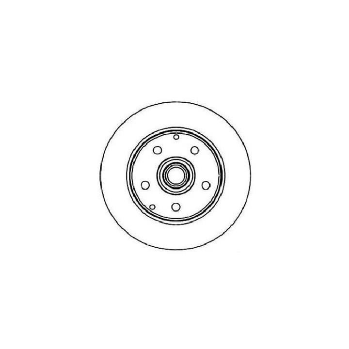 ABS 16810 Front brake disc ventilated 16810