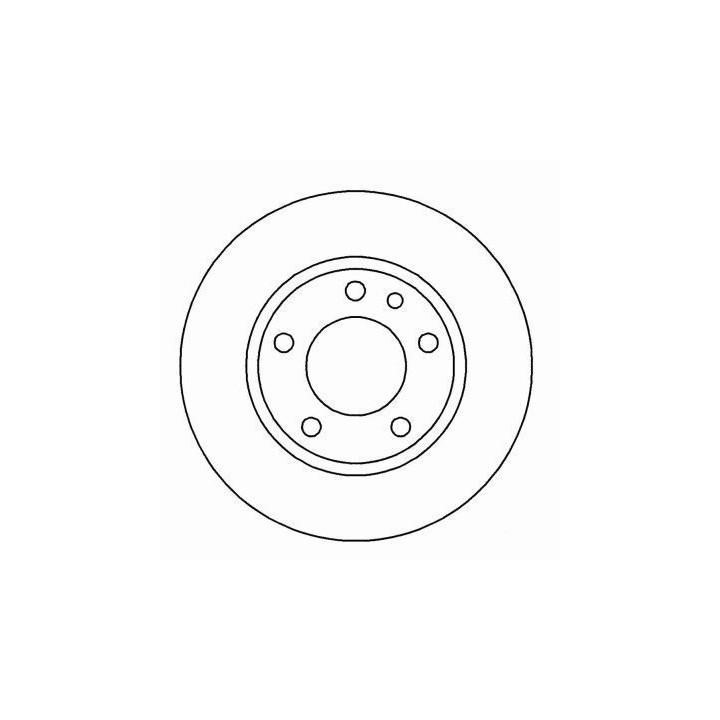 ABS 16251 Front brake disc ventilated 16251