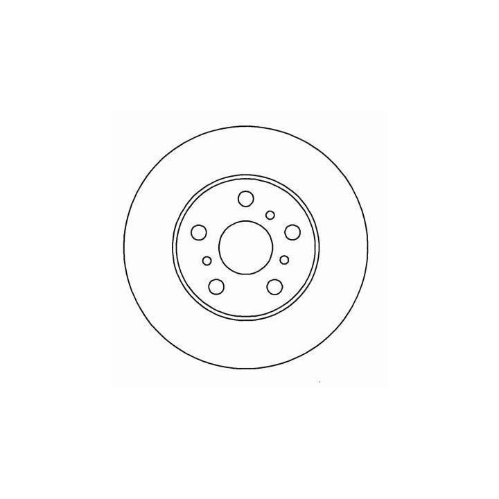 ABS 16550 Front brake disc ventilated 16550