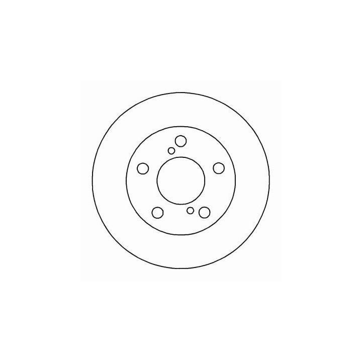 ABS 16552 Front brake disc ventilated 16552