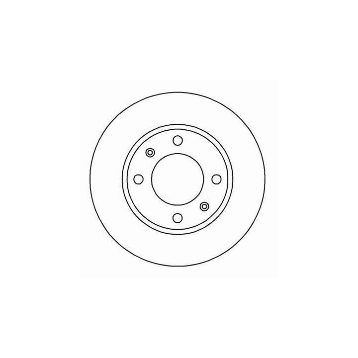 ABS 16876 Rear brake disc, non-ventilated 16876