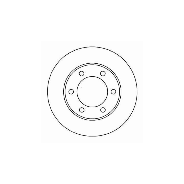 ABS 16897 Front brake disc ventilated 16897