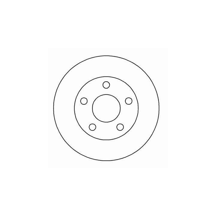 ABS 16916 Front brake disc ventilated 16916