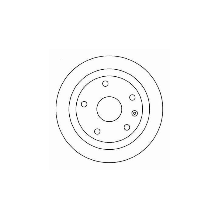 ABS 16925 Rear brake disc, non-ventilated 16925