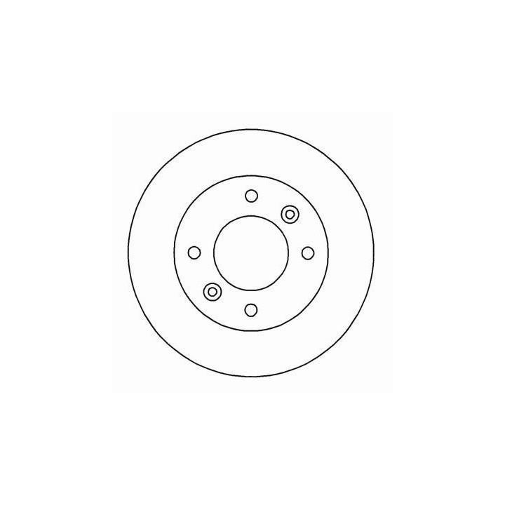ABS 16936 Front brake disc ventilated 16936