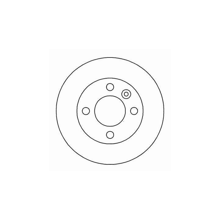 ABS 16627 Unventilated front brake disc 16627