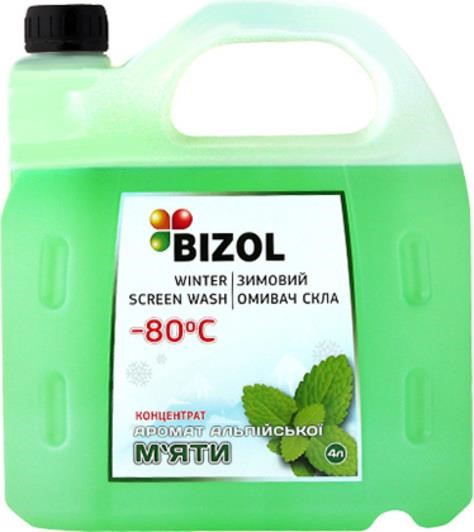 Bizol B1296 Winter windshield washer fluid, concentrate, -80°C, Alpine mint, 4l B1296