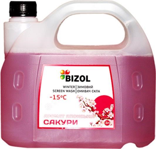 Bizol B1286 Winter windshield washer fluid, -15°C, Japanese sakura, 3l B1286