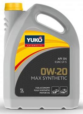 Yuko 4823110400920 Engine oil Yuko Max Synthetic 0W-20, 5L 4823110400920