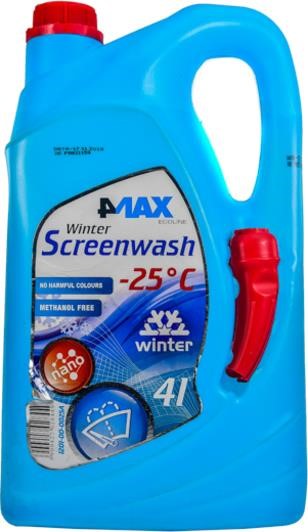 4max 1201-00-0025NEW Winter windshield washer fluid, -25°C, 4l 1201000025NEW