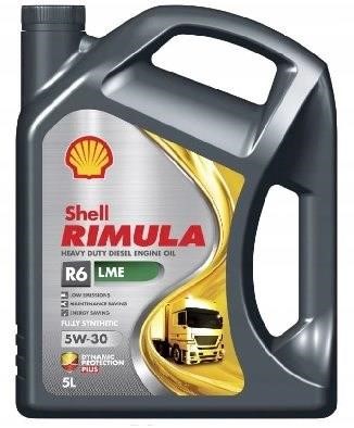 Shell 550053997 Engine oil SHELL HELIX RIMULA R6 LME 5W-30, API SN/CK-4, ACEA E6/E7/E9, 5L 550053997