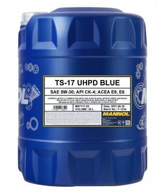 Mannol MN7117-20 Motor oil MANNOL 7117 TS-17 UHPD Blue 5W-30 ACEA E6/E9, API CK-4, 20 l MN711720