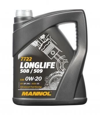 Mannol MN7722-5 Engine oil Mannol 7722 Longlife 508/509 0W-20, 5L MN77225