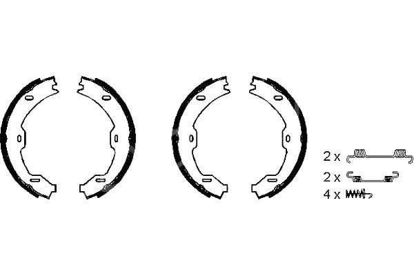 Hans Pries 401 026 016 Parking brake shoes 401026016