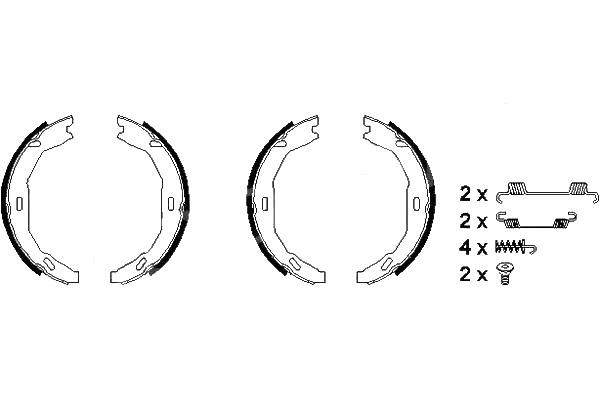 Hans Pries 401 906 016 Parking brake shoes 401906016