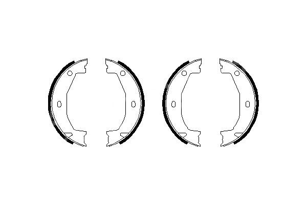 Hans Pries 500 974 016 Parking brake shoes 500974016