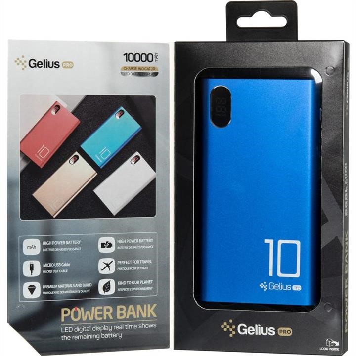 Gelius Additional battery Gelius Pro CoolMini GP-PB10-005m 10000mAh 2.1A Blue (12 months) – price