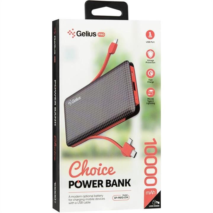 Additional battery Gelius Pro Choice GP-PB10-014 10000mAh Black (12 months) Gelius 00000078424