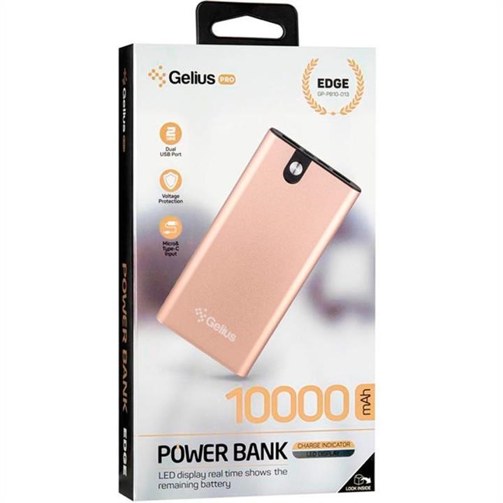 Additional battery Gelius Pro Edge GP-PB10-013 10000mAh Gold (12 months) Gelius 00000078995