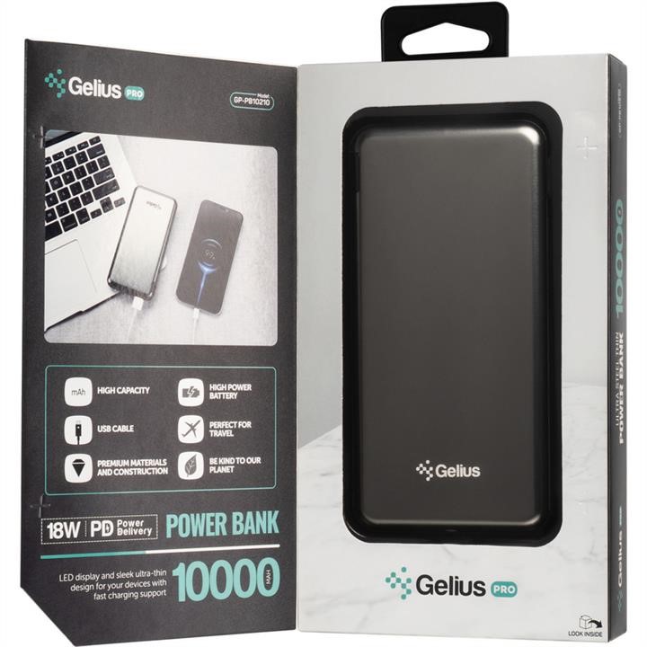 Gelius Additional battery Gelius Pro UltraThinSteel GP-PB10-210 10000mAh Silver (12 months) – price