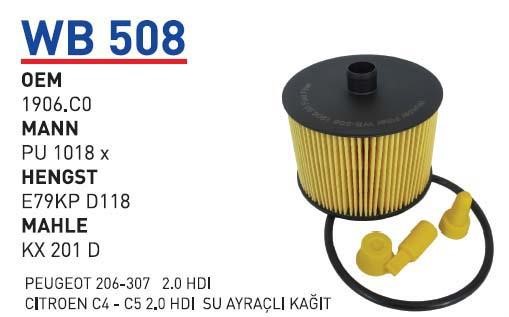 Wunder WB-508 Fuel filter WB508