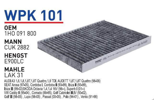 Wunder WPK 101 Activated Carbon Cabin Filter WPK101