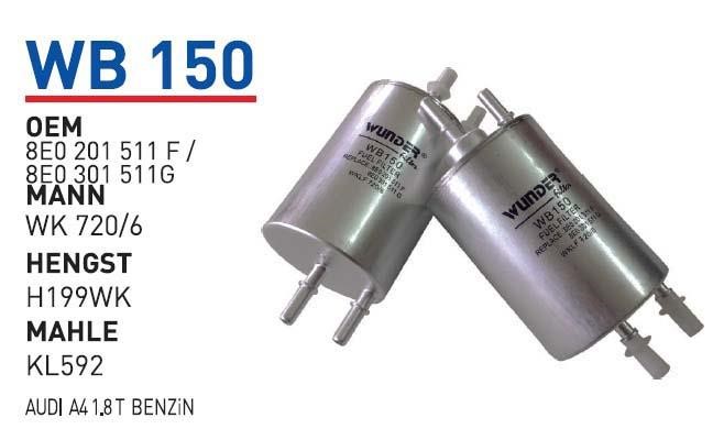 Wunder WB 150 Fuel filter WB150