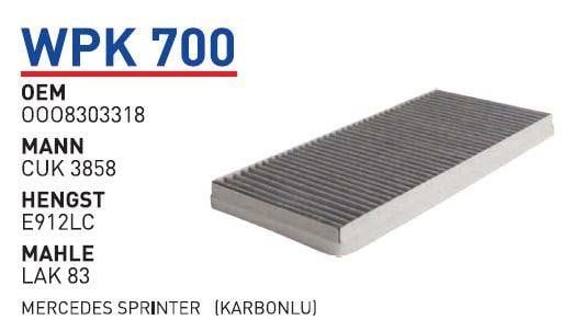 Wunder WPK 700 Activated Carbon Cabin Filter WPK700
