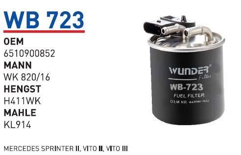 Wunder WB 723 Fuel filter WB723