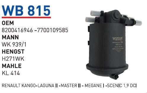 Wunder WB 815 Fuel filter WB815