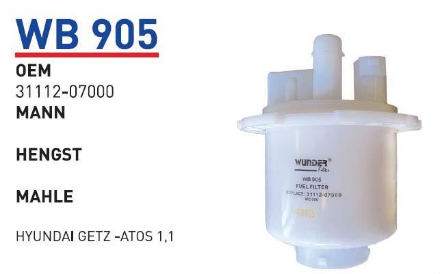 Wunder WB 905 Fuel filter WB905
