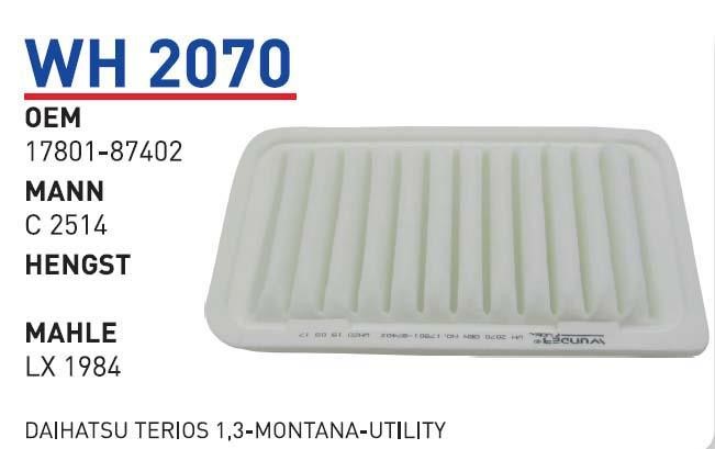 Wunder WH 2070 Air filter WH2070