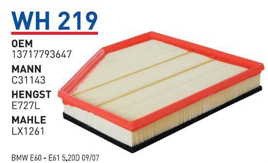 Wunder WH 219 Air filter WH219