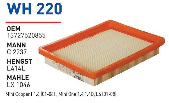 Wunder WH 220 Air filter WH220