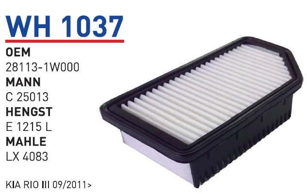 Wunder WH 1037 Air filter WH1037