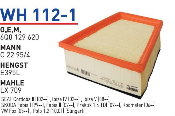 Wunder WH 112/1 Air filter WH1121