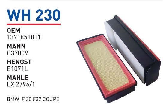 Wunder WH 230 Air filter WH230
