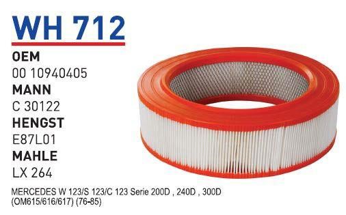 Wunder WH 712 Air filter WH712