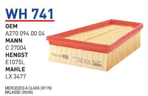 Wunder WH 741 Air filter WH741