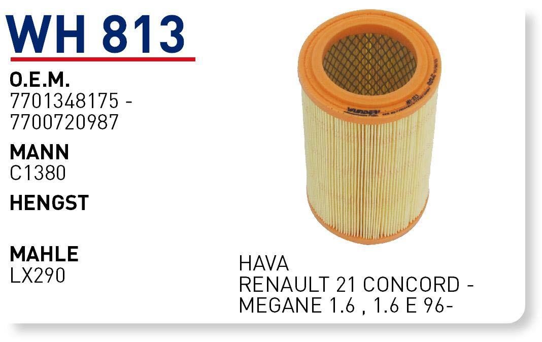 Wunder WH 813 Air filter WH813