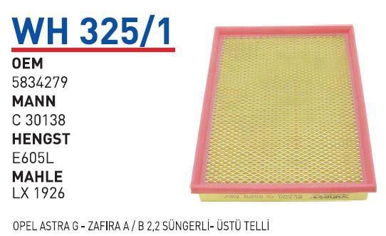 Wunder WH 325/1 Air filter WH3251