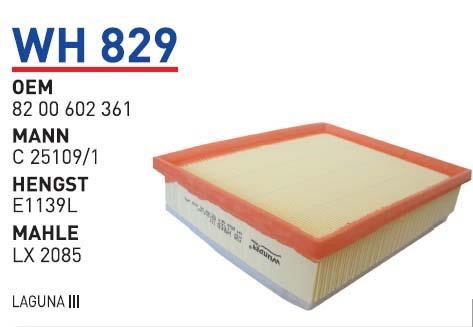 Wunder WH 829 Air filter WH829